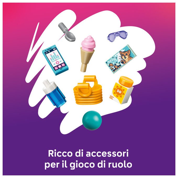 Lego 42676 Friends Set Costruzione Parco Acquatico con Scivolo 2 Mini Bamboline 4 Animali 278 Pezzi da 6 Anni