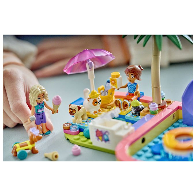 Lego 42676 Friends Set Costruzione Parco Acquatico con Scivolo 2 Mini Bamboline 4 Animali 278 Pezzi da 6 Anni