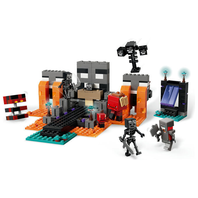 Lego 21590 Minecraft Battaglia contro il Wither con Personaggi Guerriero Crimson Strider Boss Wither Portale del Nether e Funzione Esplosiva colore Multicolore