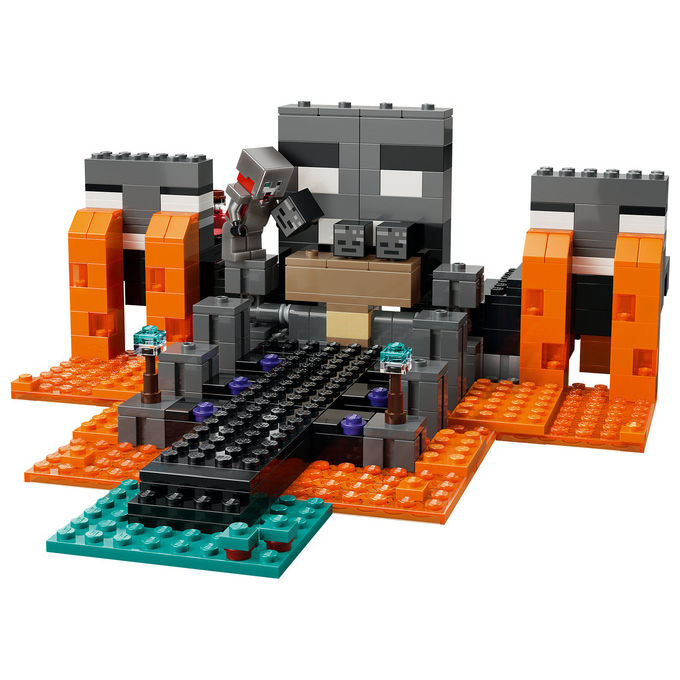 Lego 21590 Minecraft Battaglia contro il Wither con Personaggi Guerriero Crimson Strider Boss Wither Portale del Nether e Funzione Esplosiva colore Multicolore