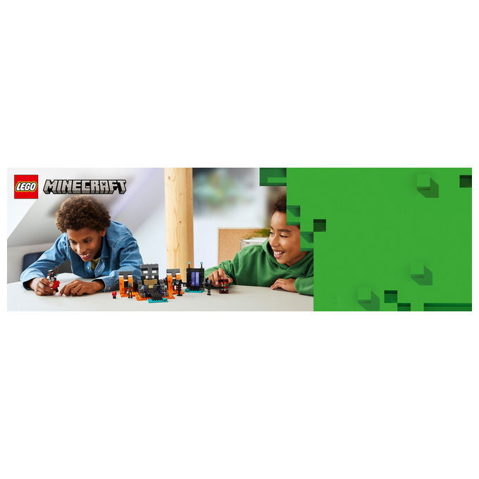 Lego 21590 Minecraft Battaglia contro il Wither con Personaggi Guerriero Crimson Strider Boss Wither Portale del Nether e Funzione Esplosiva colore Multicolore
