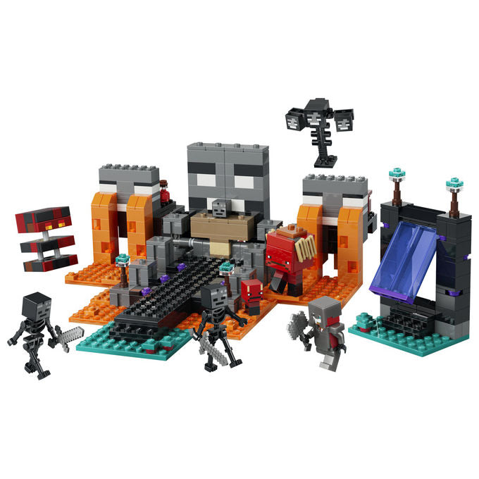 Lego 21590 Minecraft Battaglia contro il Wither con Personaggi Guerriero Crimson Strider Boss Wither Portale del Nether e Funzione Esplosiva colore Multicolore