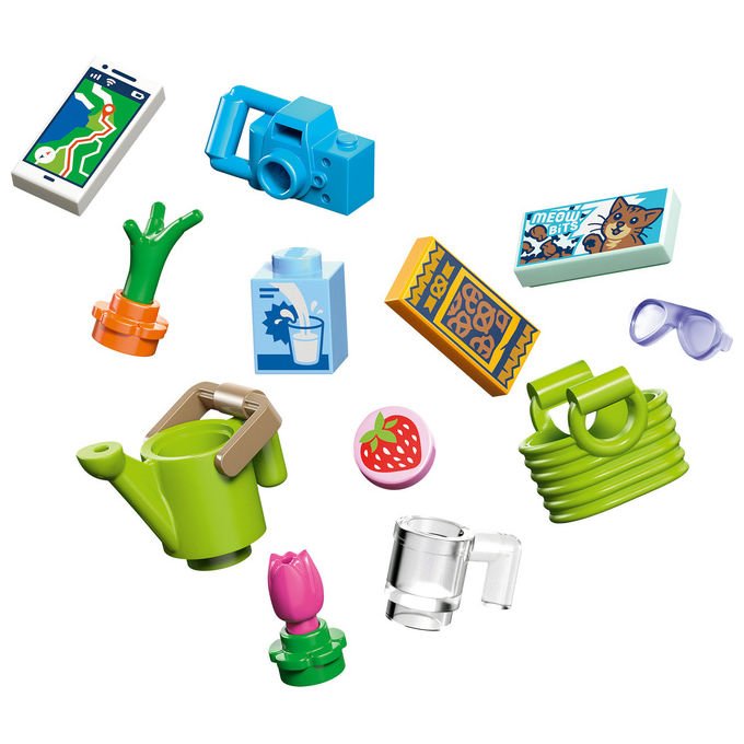 Lego 42682 Friends Cabina Glamping nella Natura Bambola Giocattolo Campfire con 2 Minifigure e Gatto colore Nero