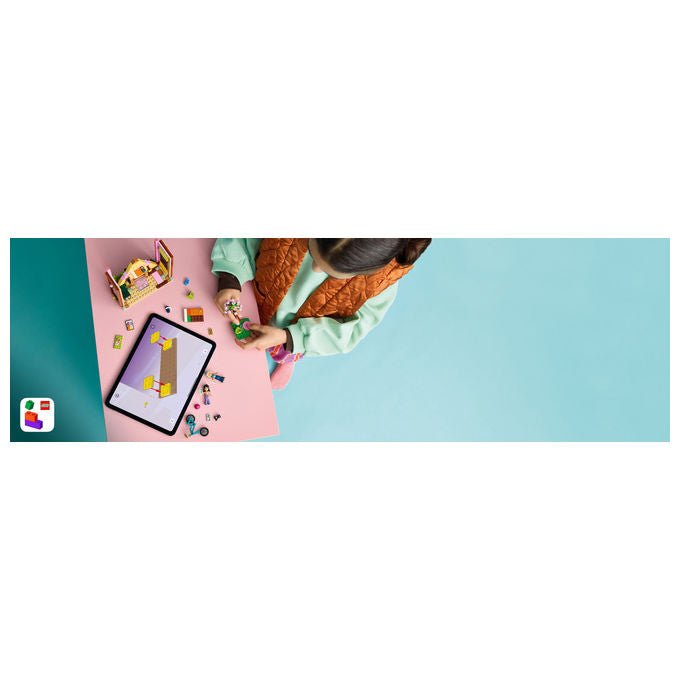 Lego 42682 Friends Cabina Glamping nella Natura Bambola Giocattolo Campfire con 2 Minifigure e Gatto colore Nero