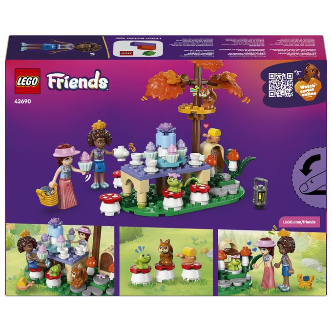 Lego 42690 Friends Tea Party nella Foresta Set Costruzioni 116 Pezzi con 2 Mini Bamboline e 3 Animali da 6 Anni