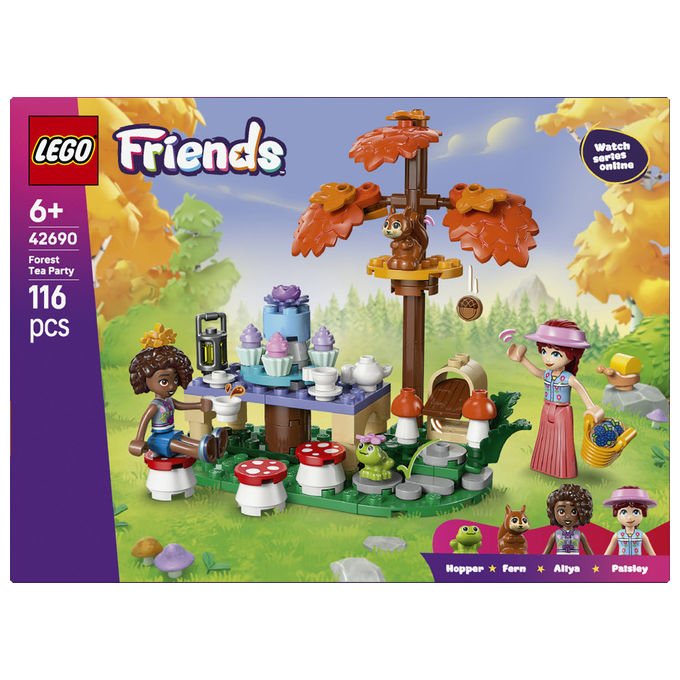 Lego 42690 Friends Tea Party nella Foresta Set Costruzioni 116 Pezzi con 2 Mini Bamboline e 3 Animali da 6 Anni