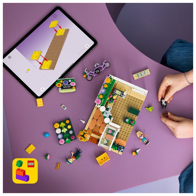 Lego 42693 Friends Negozio di Fiori Creativo Set Costruzioni 377 Pezzi 2 Minidoll Nova e Astrid da 7 Anni