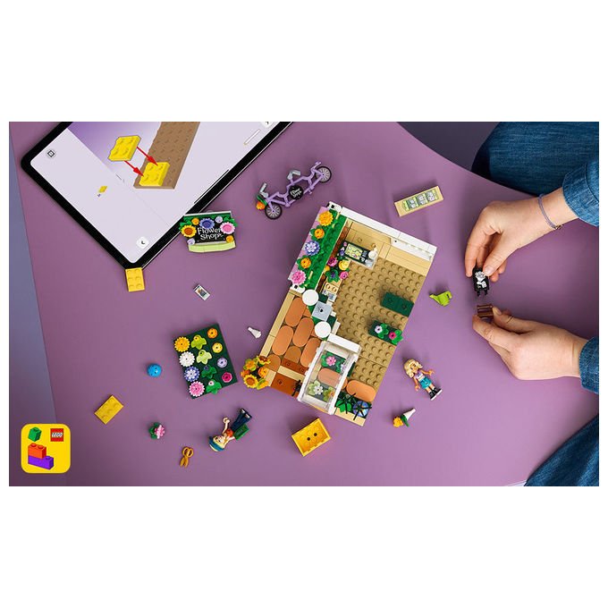 Lego 42693 Friends Negozio di Fiori Creativo Set Costruzioni 377 Pezzi 2 Minidoll Nova e Astrid da 7 Anni