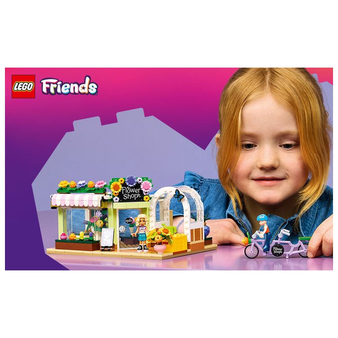 Lego 42693 Friends Negozio di Fiori Creativo Set Costruzioni 377 Pezzi 2 Minidoll Nova e Astrid da 7 Anni
