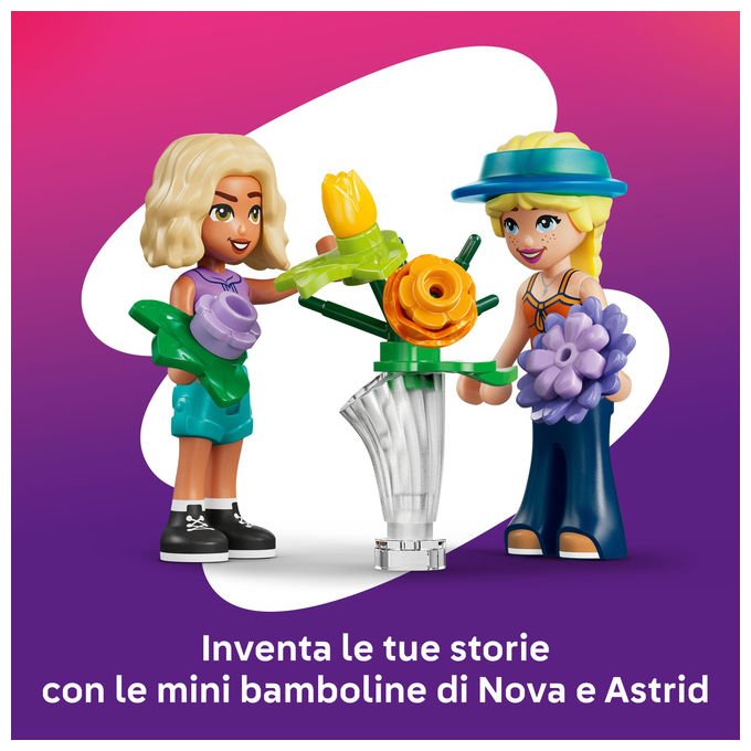 Lego 42693 Friends Negozio di Fiori Creativo Set Costruzioni 377 Pezzi 2 Minidoll Nova e Astrid da 7 Anni