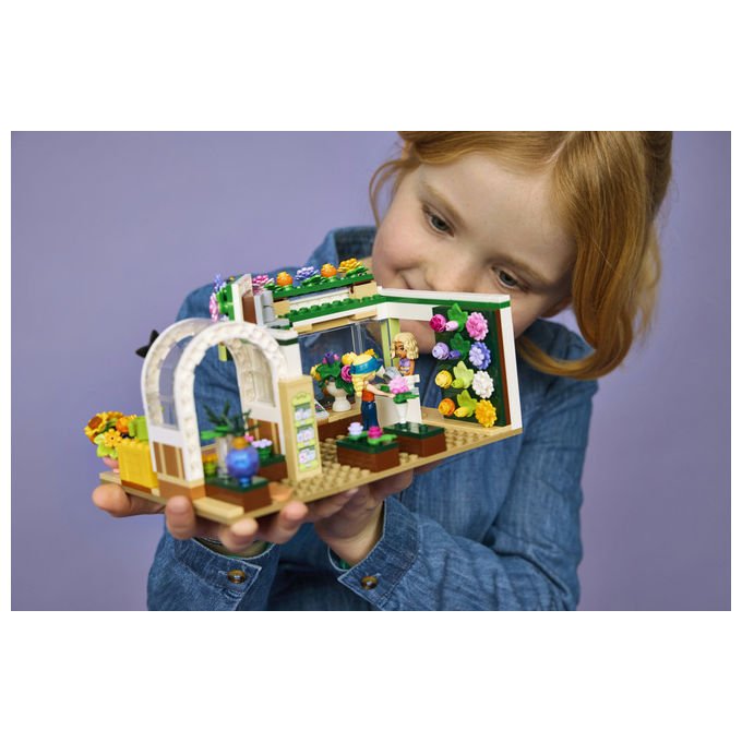 Lego 42693 Friends Negozio di Fiori Creativo Set Costruzioni 377 Pezzi 2 Minidoll Nova e Astrid da 7 Anni
