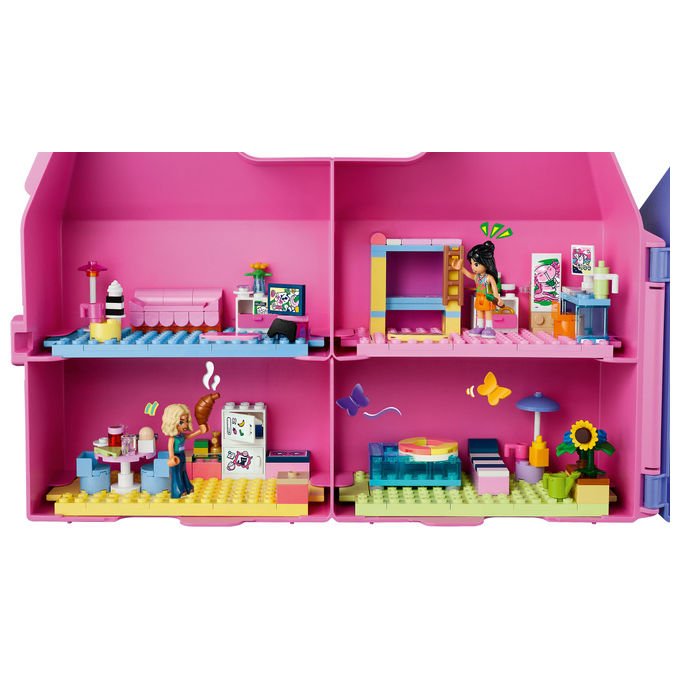 Lego 42697 Friends Valigetta Creativa Casa delle Bambole 355 pezzi 8 stanze 2 Mini Bamboline da 6 anni