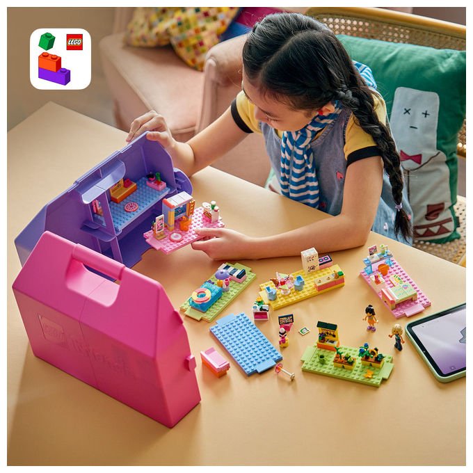 Lego 42697 Friends Valigetta Creativa Casa delle Bambole 355 pezzi 8 stanze 2 Mini Bamboline da 6 anni