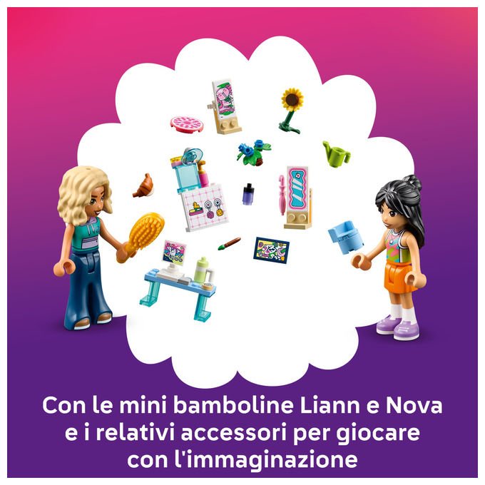 Lego 42697 Friends Valigetta Creativa Casa delle Bambole 355 pezzi 8 stanze 2 Mini Bamboline da 6 anni