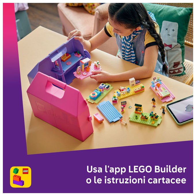 Lego 42697 Friends Valigetta Creativa Casa delle Bambole 355 pezzi 8 stanze 2 Mini Bamboline da 6 anni