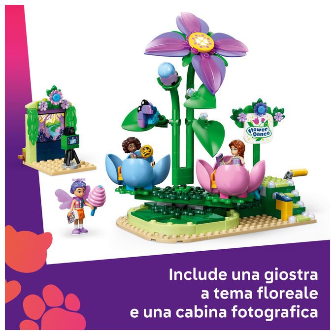 Lego 42702 Friends Giostra delle Tazze da Te' Floreali Set da Costruire 321 Pezzi 3 Mini Bamboline 7+