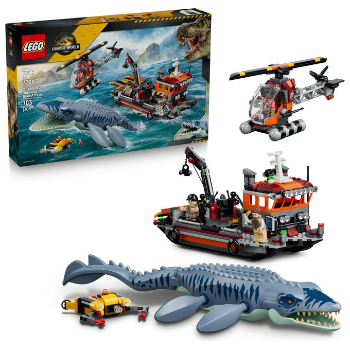 Lego 77983 Attacco Alla Barca Del Dinosauro Mosasaurus 703 pezzi eta' 7+ colore Multicolore