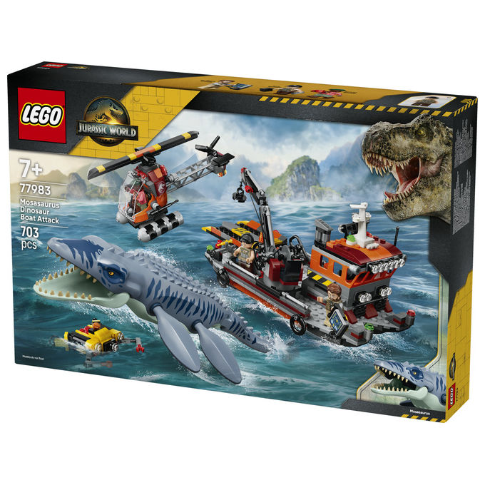 Lego 77983 Attacco Alla Barca Del Dinosauro Mosasaurus 703 pezzi eta' 7+ colore Multicolore