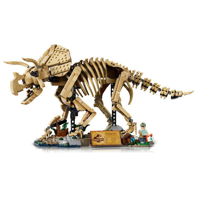 Lego 77985 Jurassic World Fossili di Dinosauro Triceratopo Set da Collezione 1154 Pezzi per Adulti con Minifigure