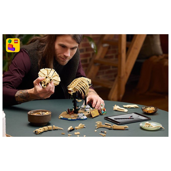 Lego 77985 Jurassic World Fossili di Dinosauro Triceratopo Set da Collezione 1154 Pezzi per Adulti con Minifigure