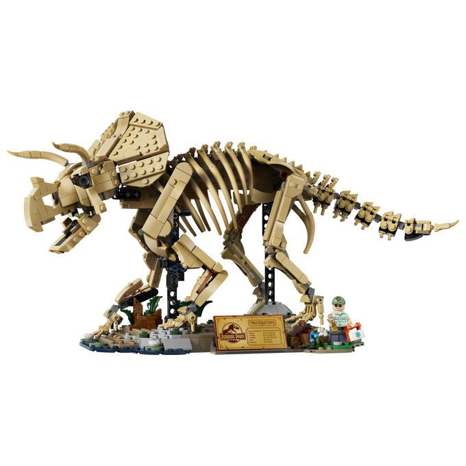 Lego 77985 Jurassic World Fossili di Dinosauro Triceratopo Set da Collezione 1154 Pezzi per Adulti con Minifigure