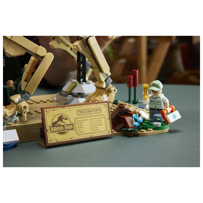 Lego 77985 Jurassic World Fossili di Dinosauro Triceratopo Set da Collezione 1154 Pezzi per Adulti con Minifigure