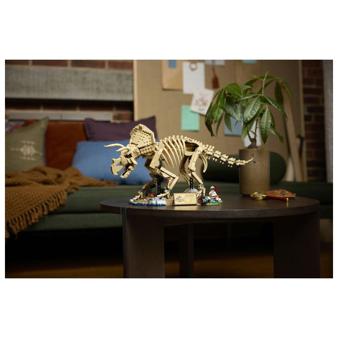 Lego 77985 Jurassic World Fossili di Dinosauro Triceratopo Set da Collezione 1154 Pezzi per Adulti con Minifigure