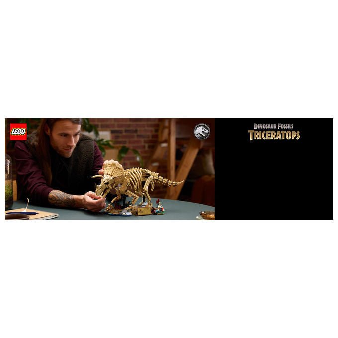 Lego 77985 Jurassic World Fossili di Dinosauro Triceratopo Set da Collezione 1154 Pezzi per Adulti con Minifigure