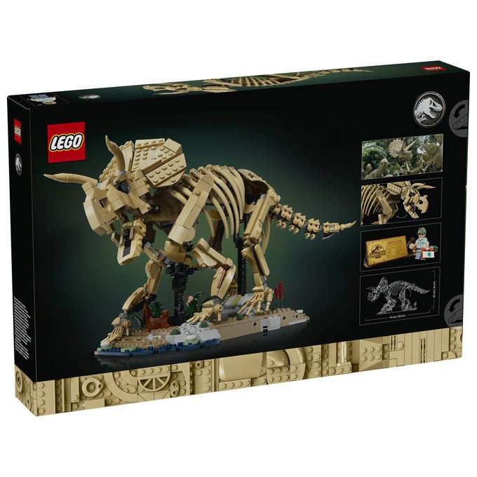 Lego 77985 Jurassic World Fossili di Dinosauro Triceratopo Set da Collezione 1154 Pezzi per Adulti con Minifigure