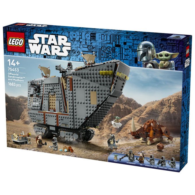 Lego 75453 Sandcrawler e Mudhorn Offworld Set da Costruzione 1683 pezzi con 5 Minifigure e Mudhorn Snodabile colore Multicolore