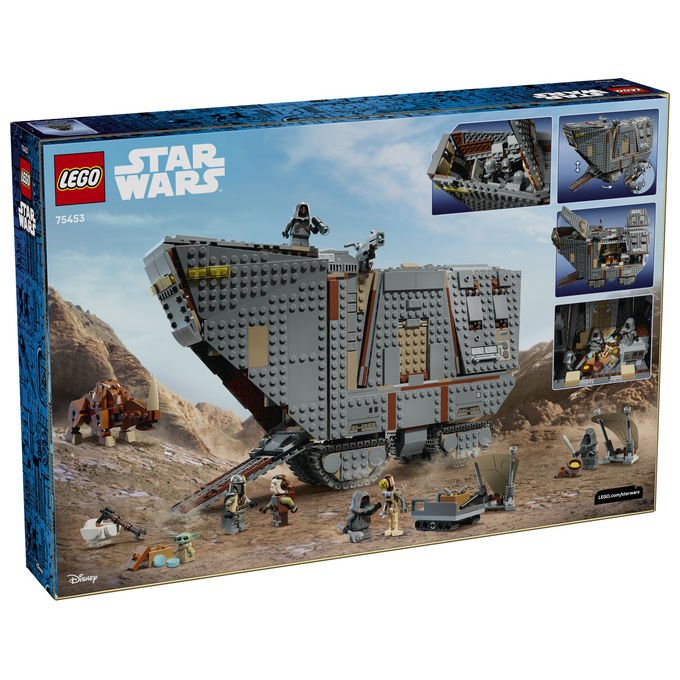 Lego 75453 Sandcrawler e Mudhorn Offworld Set da Costruzione 1683 pezzi con 5 Minifigure e Mudhorn Snodabile colore Multicolore
