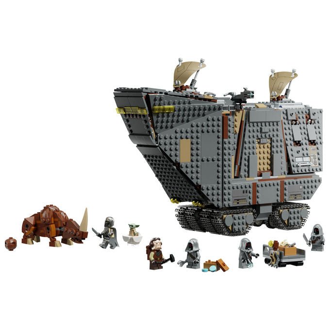 Lego 75453 Sandcrawler e Mudhorn Offworld Set da Costruzione 1683 pezzi con 5 Minifigure e Mudhorn Snodabile colore Multicolore