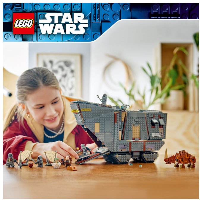 Lego 75453 Sandcrawler e Mudhorn Offworld Set da Costruzione 1683 pezzi con 5 Minifigure e Mudhorn Snodabile colore Multicolore