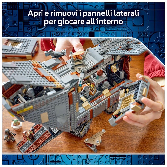 Lego 75453 Sandcrawler e Mudhorn Offworld Set da Costruzione 1683 pezzi con 5 Minifigure e Mudhorn Snodabile colore Multicolore