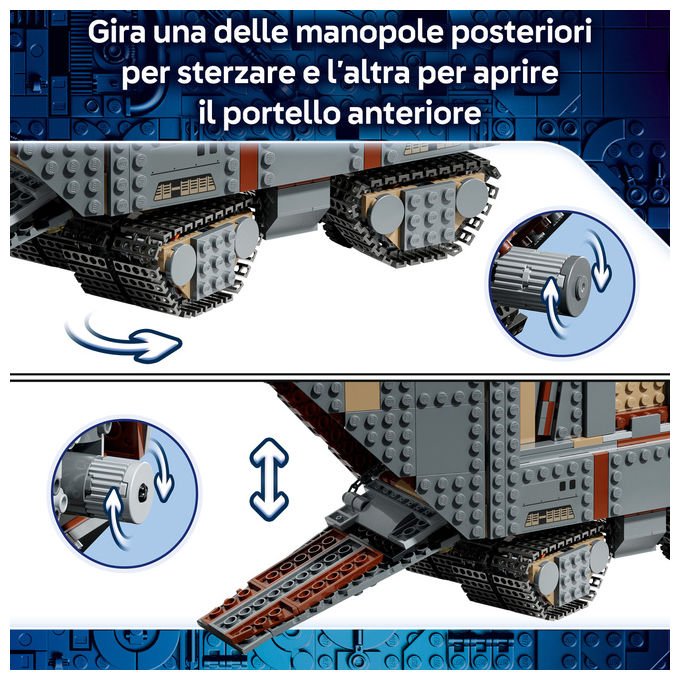 Lego 75453 Sandcrawler e Mudhorn Offworld Set da Costruzione 1683 pezzi con 5 Minifigure e Mudhorn Snodabile colore Multicolore