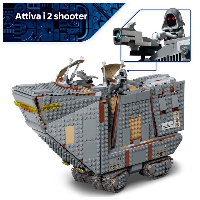 Lego 75453 Sandcrawler e Mudhorn Offworld Set da Costruzione 1683 pezzi con 5 Minifigure e Mudhorn Snodabile colore Multicolore
