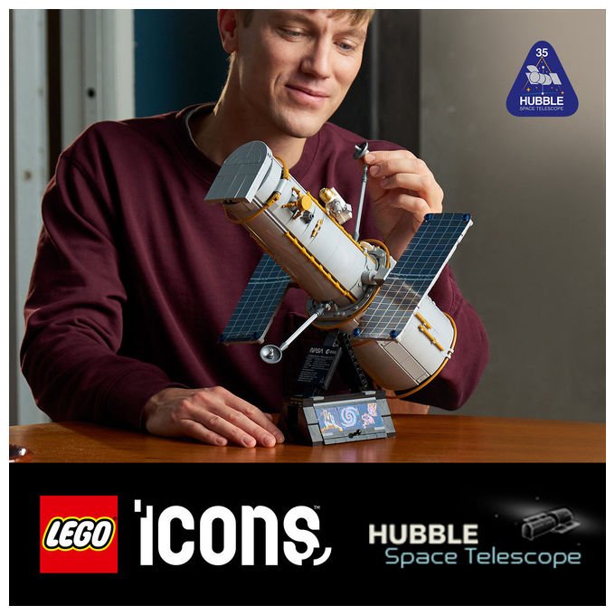 Lego 11382 Icons Telescopio Spaziale Hubble 1252 pezzi dimensioni 32x38x38 cm colore Multicolore