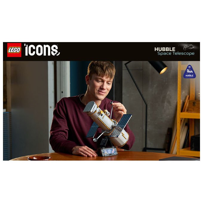 Lego 11382 Icons Telescopio Spaziale Hubble 1252 pezzi dimensioni 32x38x38 cm colore Multicolore