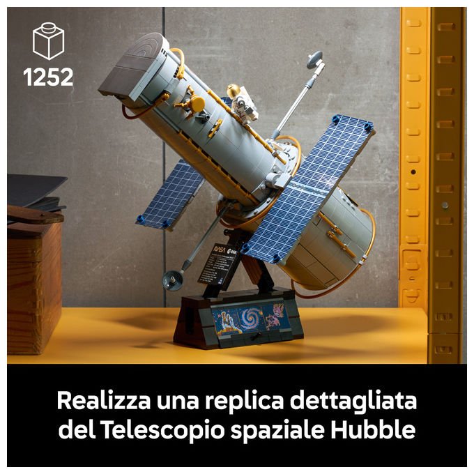 Lego 11382 Icons Telescopio Spaziale Hubble 1252 pezzi dimensioni 32x38x38 cm colore Multicolore