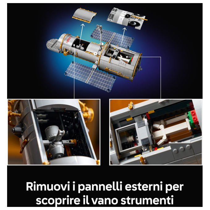 Lego 11382 Icons Telescopio Spaziale Hubble 1252 pezzi dimensioni 32x38x38 cm colore Multicolore