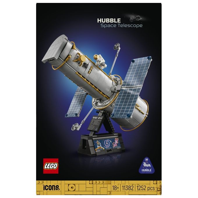 Lego 11382 Icons Telescopio Spaziale Hubble 1252 pezzi dimensioni 32x38x38 cm colore Multicolore