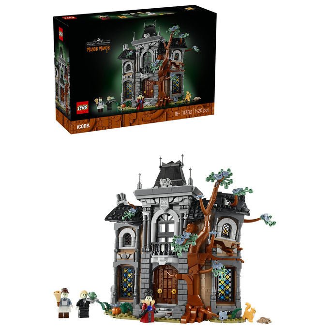Lego 11383 Icons Kit di Modellismo per Adulti con 1420 Pezzi Minifigure Fosforescenti e Interni Gotici colore Nero