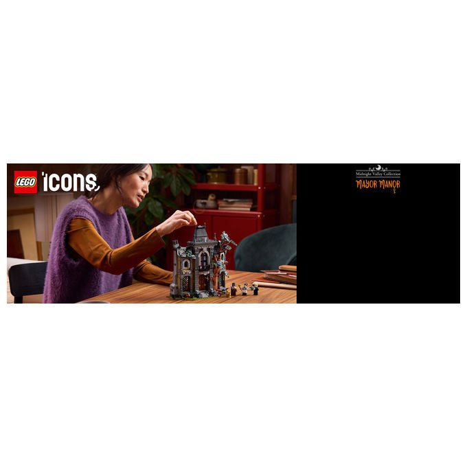Lego 11383 Icons Kit di Modellismo per Adulti con 1420 Pezzi Minifigure Fosforescenti e Interni Gotici colore Nero