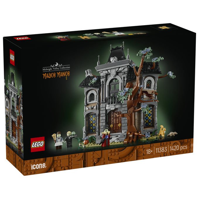 Lego 11383 Icons Kit di Modellismo per Adulti con 1420 Pezzi Minifigure Fosforescenti e Interni Gotici colore Nero