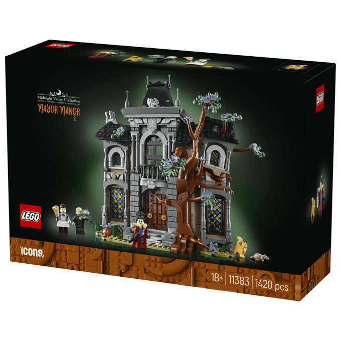 Lego 11383 Icons Kit di Modellismo per Adulti con 1420 Pezzi Minifigure Fosforescenti e Interni Gotici colore Nero