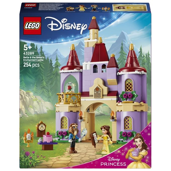 Lego 43289 Disney Princess Belle e il Castello Incantato della Bestia Set Costruzioni 254 pezzi 4 Personaggi per Bambini 5 anni