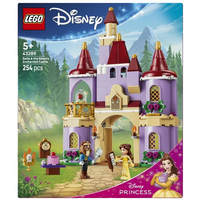 Lego 43289 Disney Princess Belle e il Castello Incantato della Bestia Set Costruzioni 254 pezzi 4 Personaggi per Bambini 5 anni