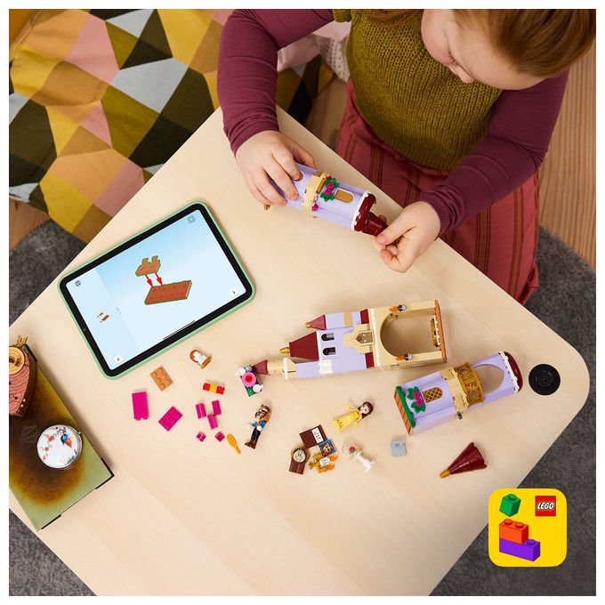 Lego 43289 Disney Princess Belle e il Castello Incantato della Bestia Set Costruzioni 254 pezzi 4 Personaggi per Bambini 5 anni