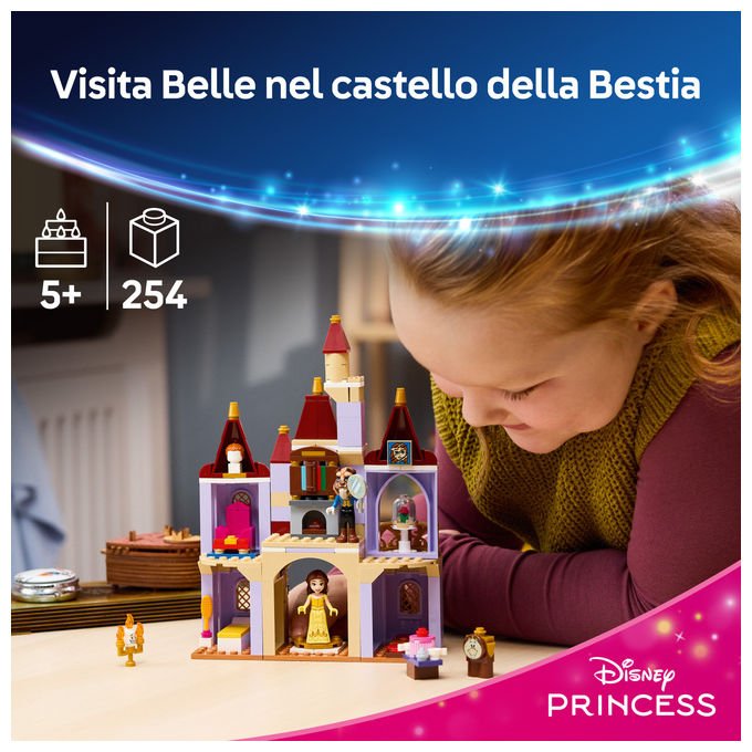 Lego 43289 Disney Princess Belle e il Castello Incantato della Bestia Set Costruzioni 254 pezzi 4 Personaggi per Bambini 5 anni