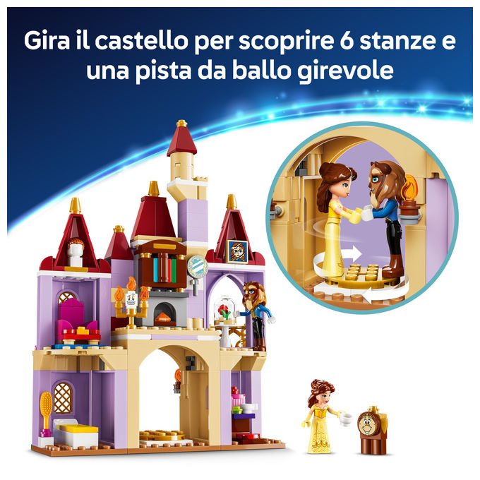 Lego 43289 Disney Princess Belle e il Castello Incantato della Bestia Set Costruzioni 254 pezzi 4 Personaggi per Bambini 5 anni